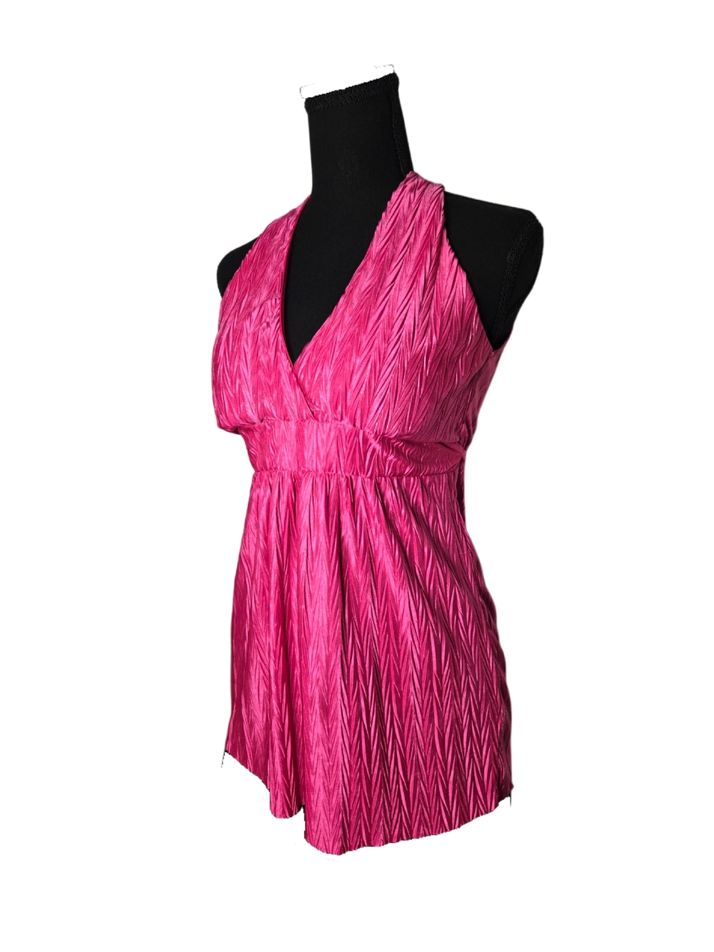 Y2k Shiny Charlotte Russe Pink Halter Top!